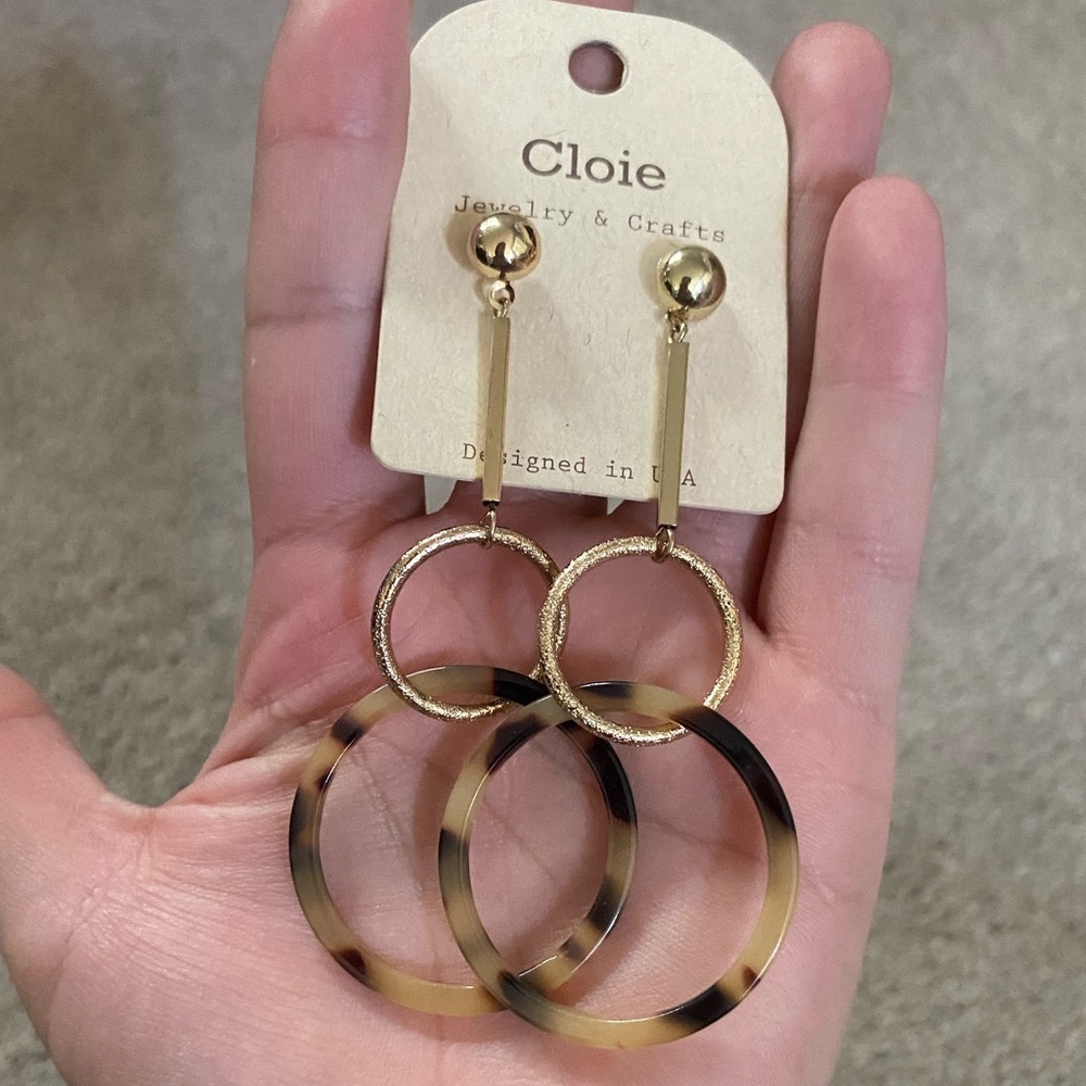 Cloie Double Hoop Dangle Earrings